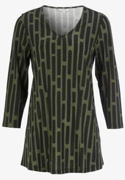Clearance Mönstrad trikåtunika Tunikor|Plus Size
