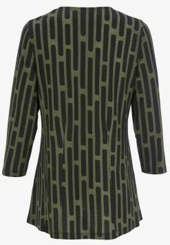 Clearance Mönstrad trikåtunika Tunikor|Plus Size