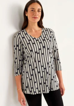 Hot Mönstrad trikåtunika Tunikor|Plus Size