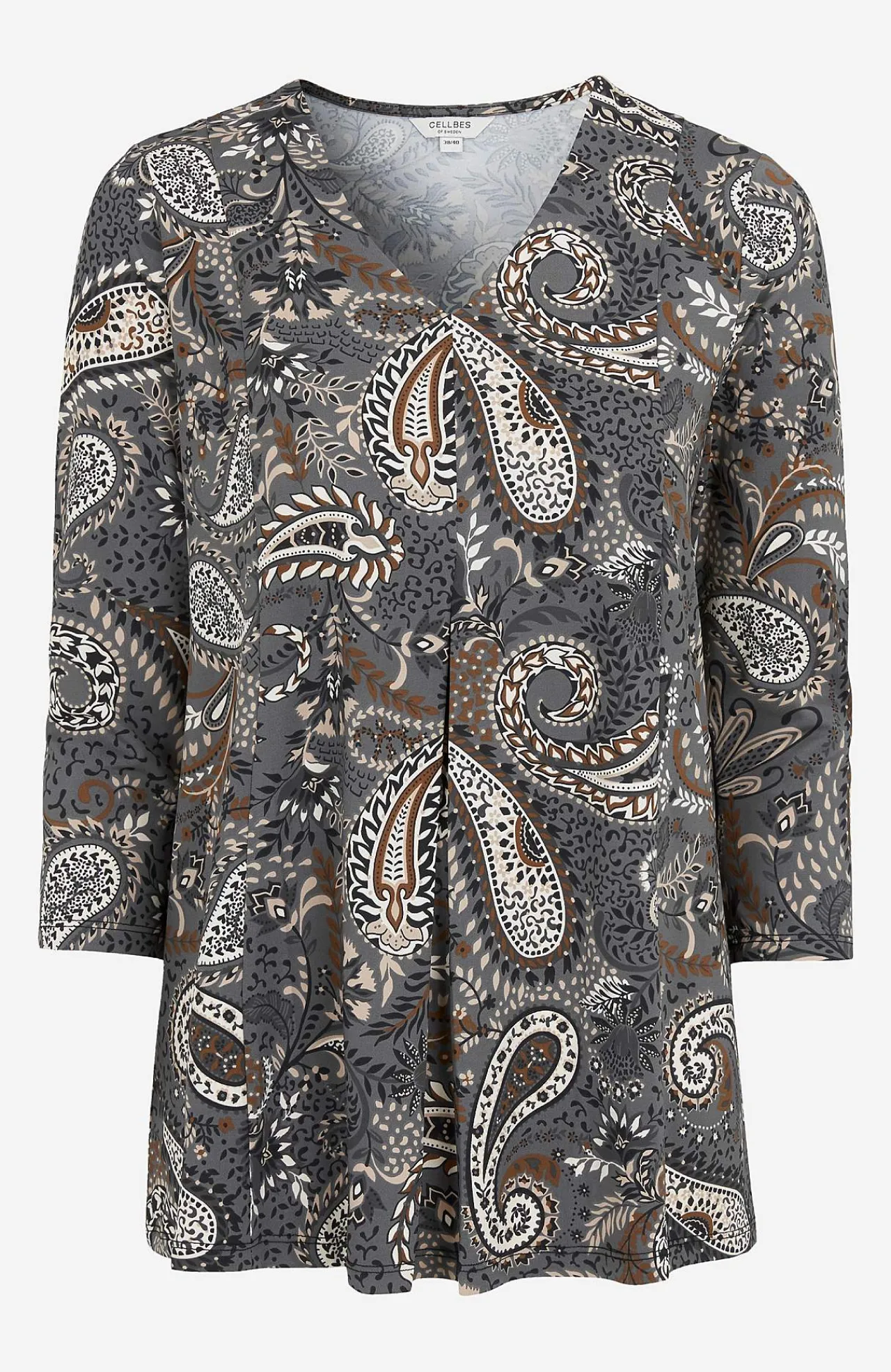 Clearance Mönstrad trikåtunika Tunikor|Plus Size