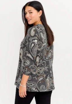 Clearance Mönstrad trikåtunika Tunikor|Plus Size
