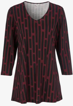 Discount Mönstrad trikåtunika Tunikor|Plus Size