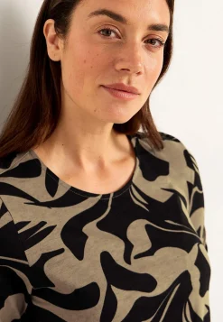New Mönstrad trikåtunika med fickor Tunikor|Plus Size