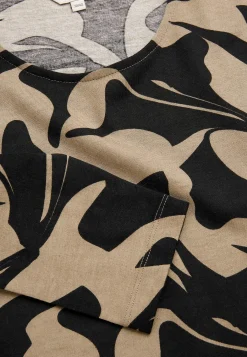 New Mönstrad trikåtunika med fickor Tunikor|Plus Size