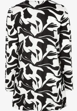 New Mönstrad trikåtunika med fickor Tunikor|Plus Size