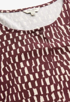 Outlet Mönstrad trikåtunika med fickor Tröjor & Cardigans|Tunikor