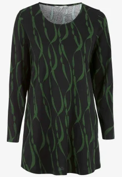 Hot Mönstrad trikåtunika med fickor Tunikor|Plus Size