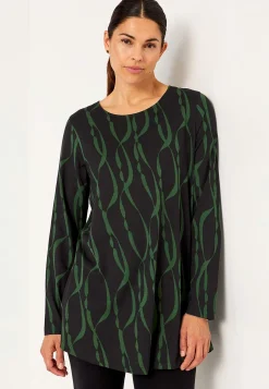 Hot Mönstrad trikåtunika med fickor Tunikor|Plus Size