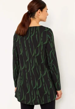 Hot Mönstrad trikåtunika med fickor Tunikor|Plus Size