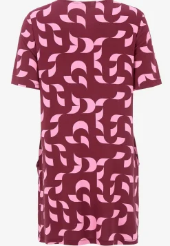 Online Mönstrad trikåtunika med fickor Tunikor|Plus Size