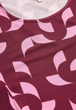 Online Mönstrad trikåtunika med fickor Tunikor|Plus Size