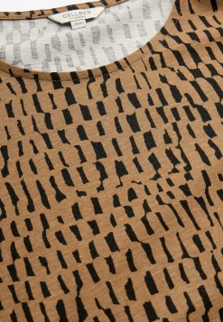 Outlet Mönstrad trikåtunika med fickor Tröjor & Cardigans|Tunikor