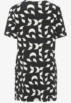 New Mönstrad trikåtunika med fickor Tunikor|Plus Size
