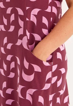 Outlet Mönstrad tunika med fickor Tunikor|Plus Size