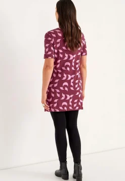 Outlet Mönstrad tunika med fickor Tunikor|Plus Size