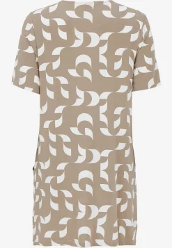 New Mönstrad tunika med fickor Tunikor|Plus Size