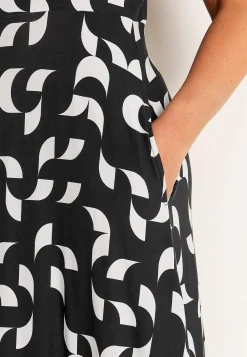 Clearance Mönstrad viskosklänning Klänningar & Kjolar|Plus Size