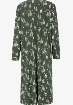 Hot Mönstrat nattlinne med långa ärmar Plus Size|Sov- & Myskläder