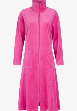 Outlet Morgonrock i velour Wilma Basplagg|Plus Size