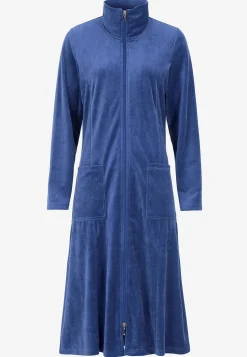 Outlet Morgonrock i velour Wilma Basplagg|Plus Size