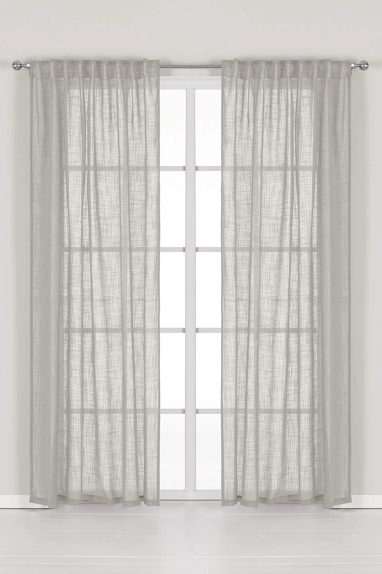 Sale Multibandslängder med linnelook 2-pack Gardiner|Flerpack
