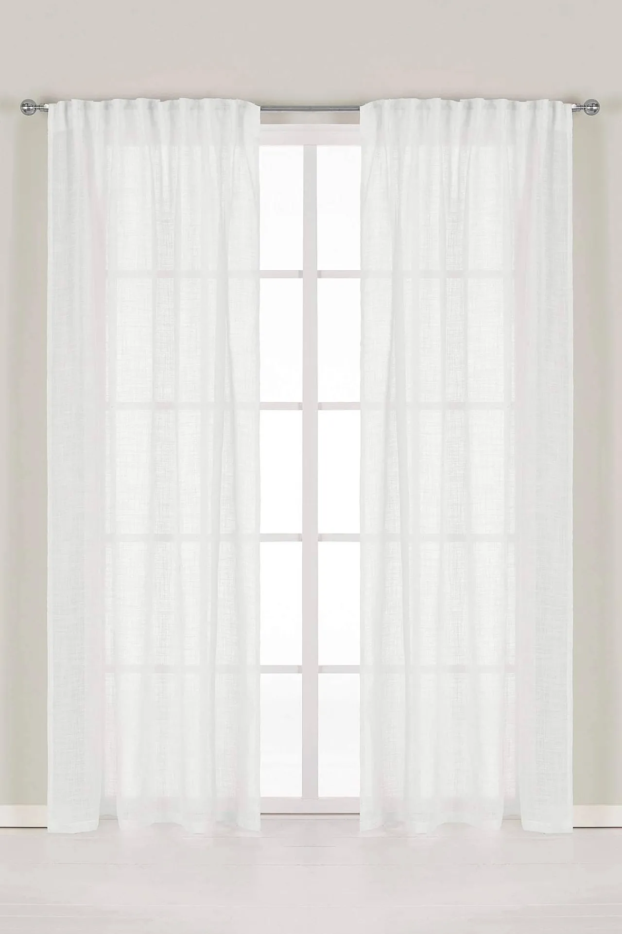 Discount Multibandslängder med linnelook 2-pack Gardiner|Flerpack