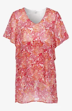 Hot Paisleymönstrad chiffongtunika Tunikor|Plus Size