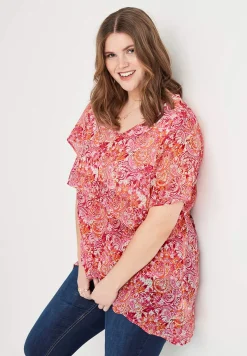 Hot Paisleymönstrad chiffongtunika Tunikor|Plus Size