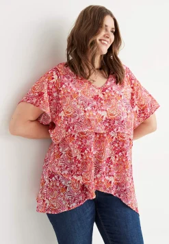 Hot Paisleymönstrad chiffongtunika Tunikor|Plus Size