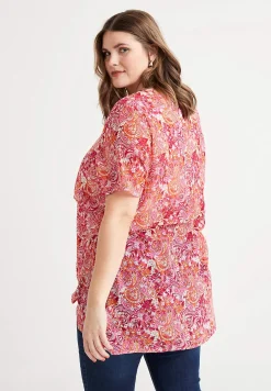 Hot Paisleymönstrad chiffongtunika Tunikor|Plus Size