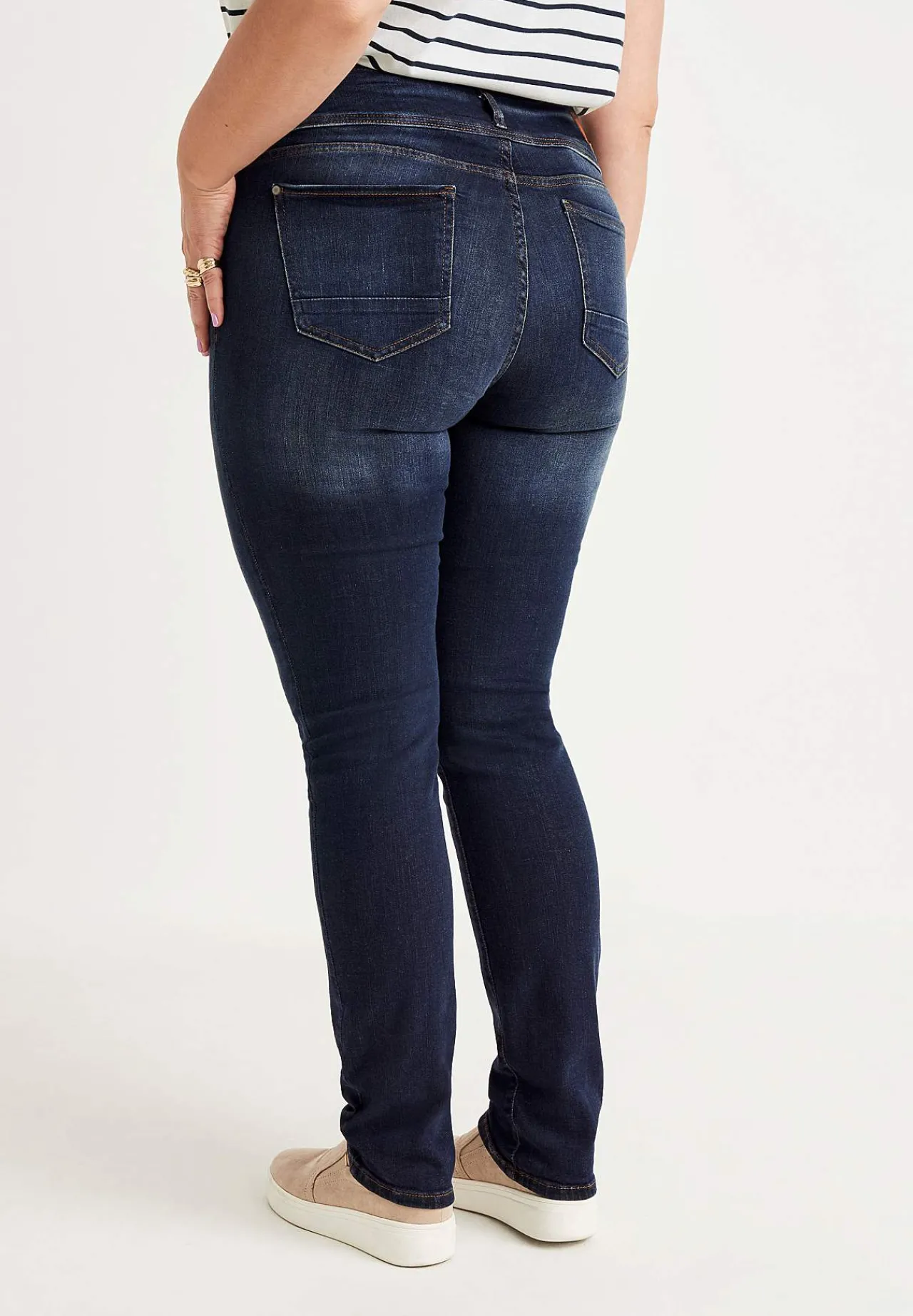 Sale Raka jeans med hög midja Byxor|Jeans