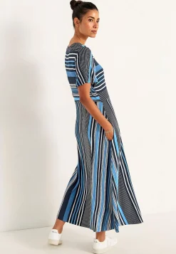 Online Randig viskosklänning Klänningar & Kjolar|Plus Size