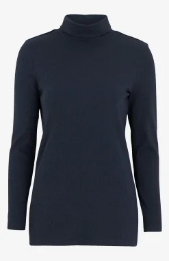 Outlet Ribbad polotröja i ekologisk bomull Tröjor & Cardigans|Toppar & T-Shirts