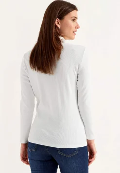 Outlet Ribbad polotröja i ekologisk bomull Tröjor & Cardigans|Toppar & T-Shirts
