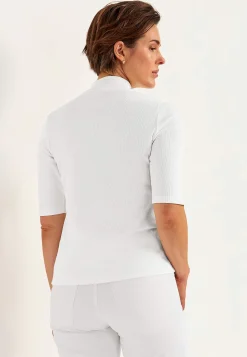 Discount Ribbad topp med polokrage Tröjor & Cardigans|Toppar & T-Shirts
