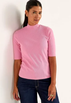 Discount Ribbad topp med polokrage Tröjor & Cardigans|Toppar & T-Shirts