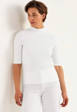 Hot Ribbad topp med polokrage Tröjor & Cardigans|Toppar & T-Shirts