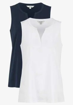 Outlet Ärmlös topp i ekologisk bomull 2-pack Toppar & T-Shirts|Flerpack