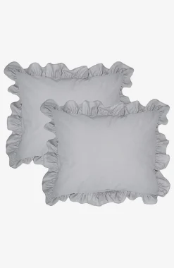 Online Örngott med volang 50x60 cm Ekologisk bomull 2-pack Bäddtextilier|Flerpack