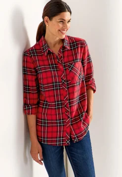 Online Rutig flanellskjorta Skjortor & Blusar|Plus Size