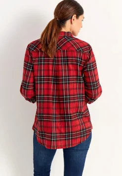 Online Rutig flanellskjorta Skjortor & Blusar|Plus Size