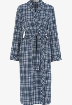 Online Rutig morgonrock i flanell Plus Size|Sov- & Myskläder