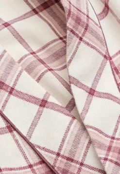 Outlet Rutig morgonrock i flanell Plus Size|Sov- & Myskläder