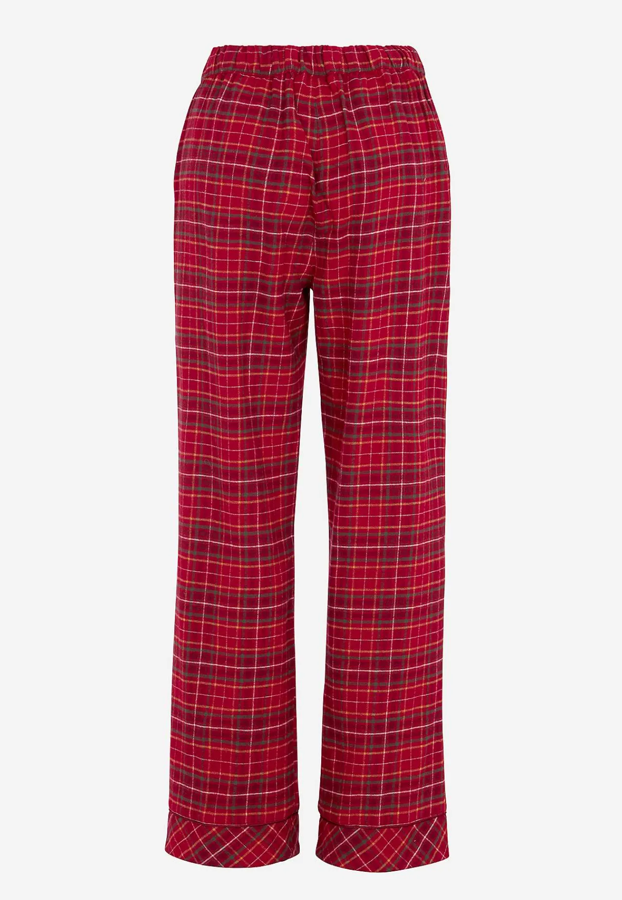Outlet Rutig pyjamas i flanell Plus Size|Sov- & Myskläder