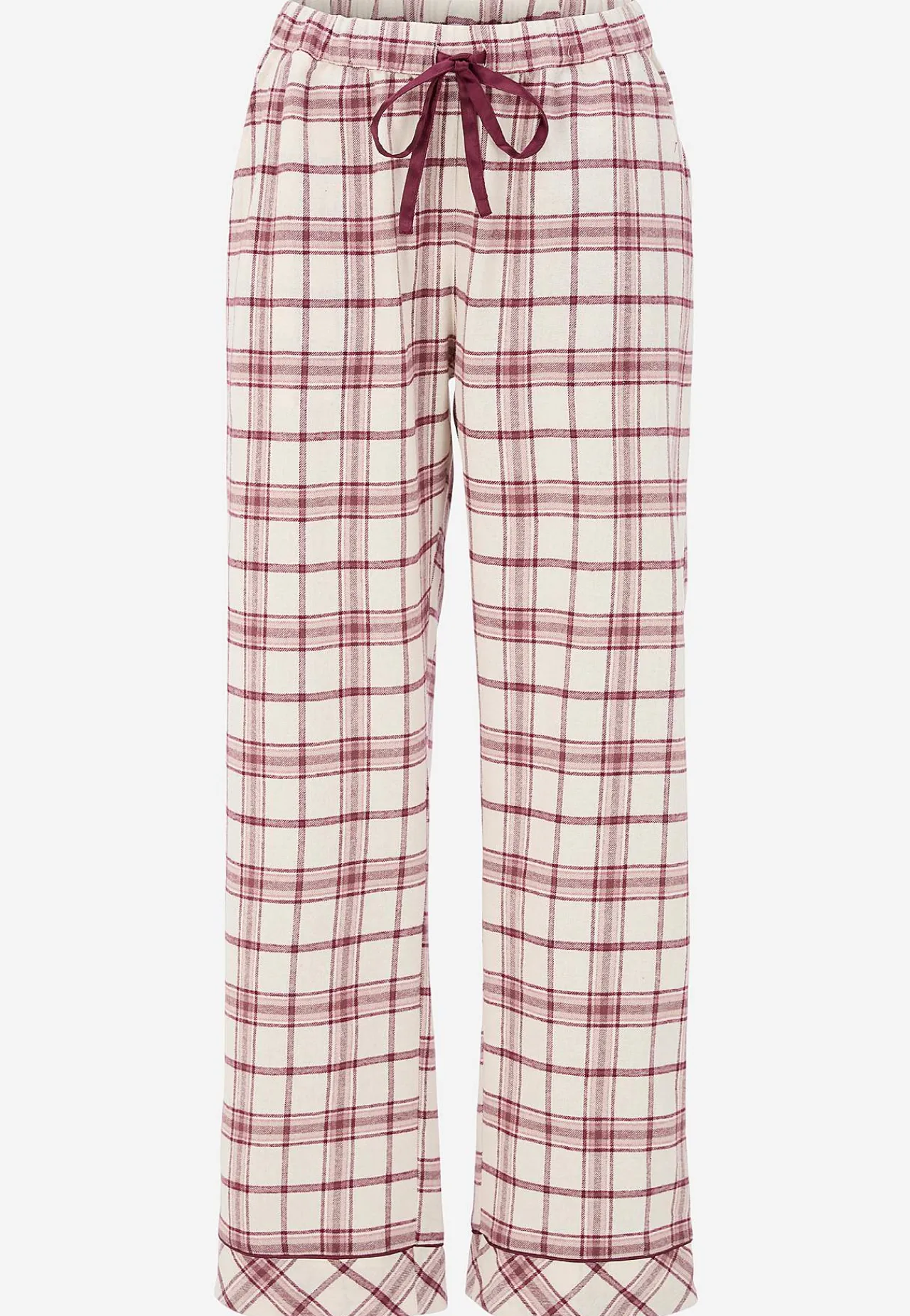 Discount Rutig pyjamas i flanell Plus Size|Sov- & Myskläder