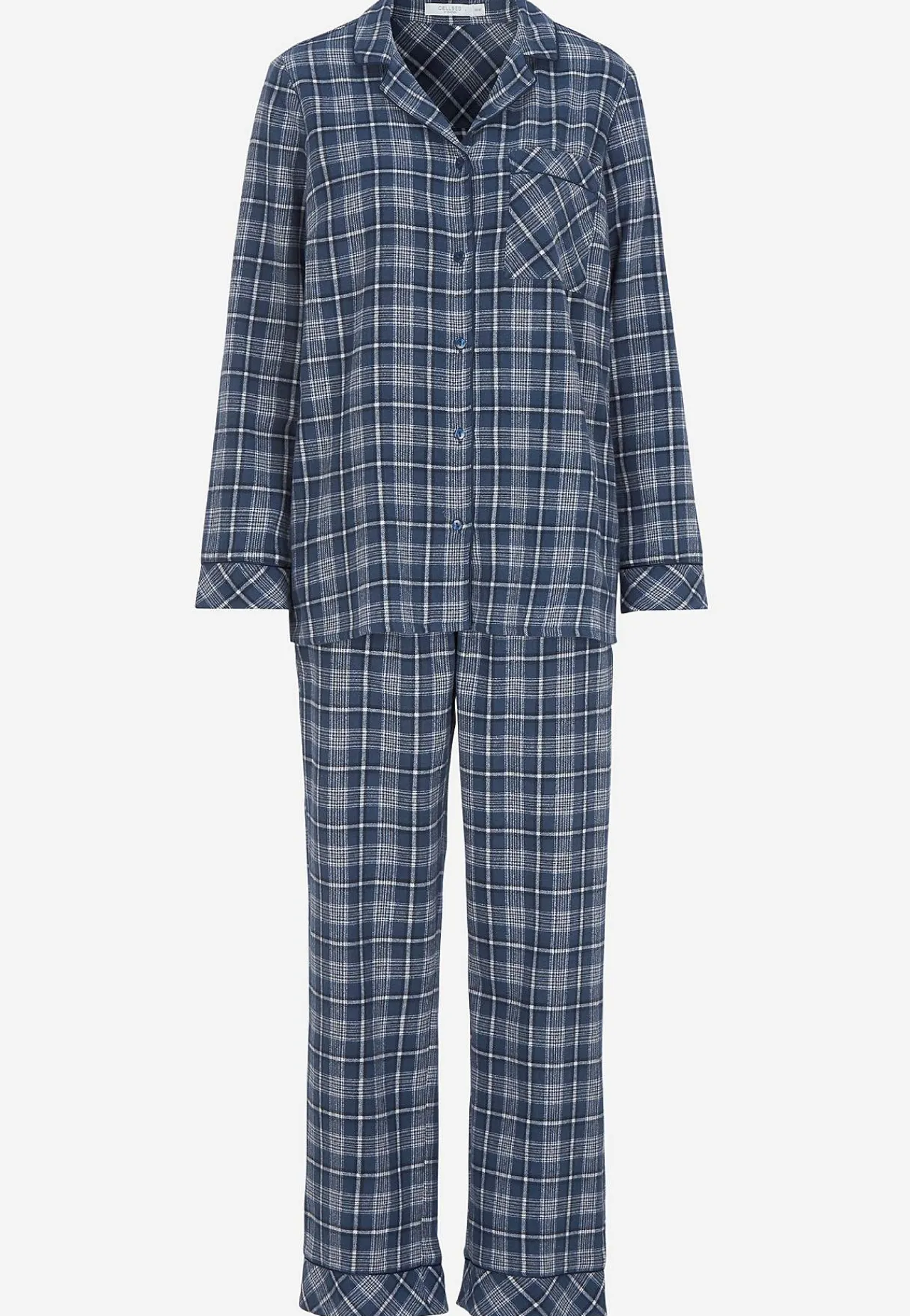 Online Rutig pyjamas i flanell Plus Size|Sov- & Myskläder