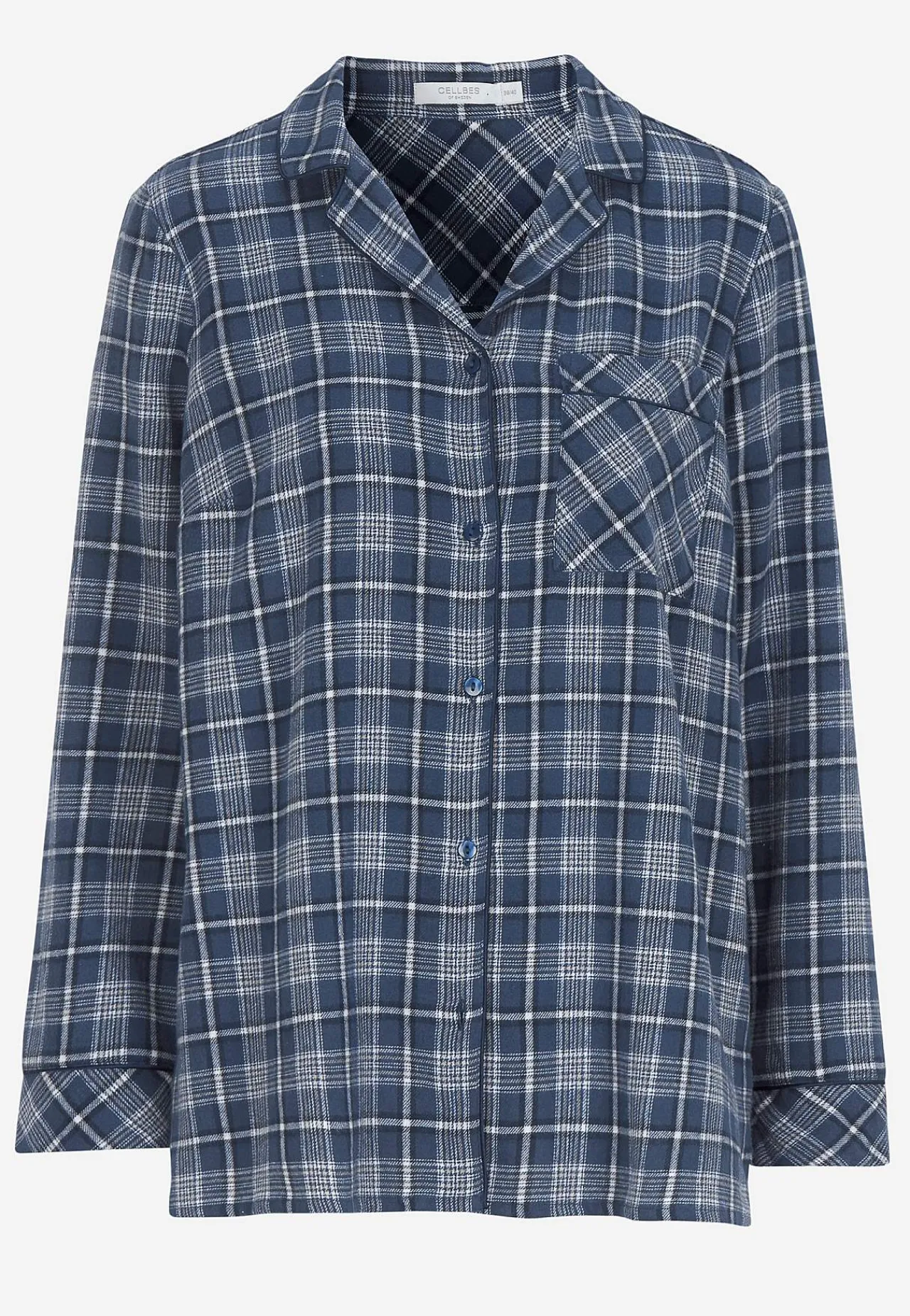 Online Rutig pyjamas i flanell Plus Size|Sov- & Myskläder