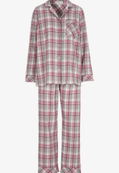 Clearance Rutig pyjamas i flanell Plus Size|Sov- & Myskläder