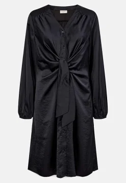 Clearance Satinklänning med knytdetalj Klänningar & Kjolar|Festkläder
