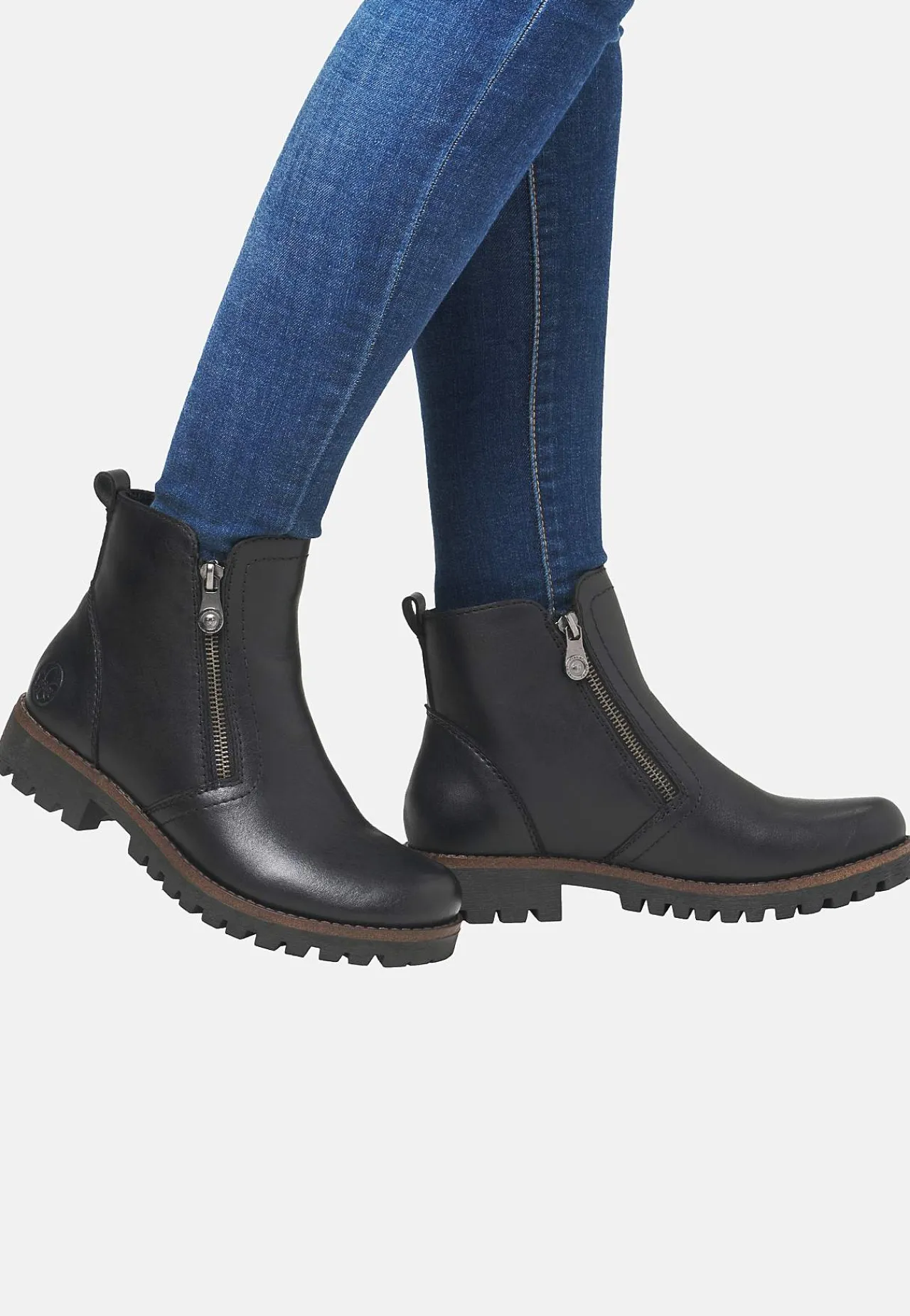 Clearance Skinnkänga med dubbla dragkedjor Kängor & Boots|Vinterskor